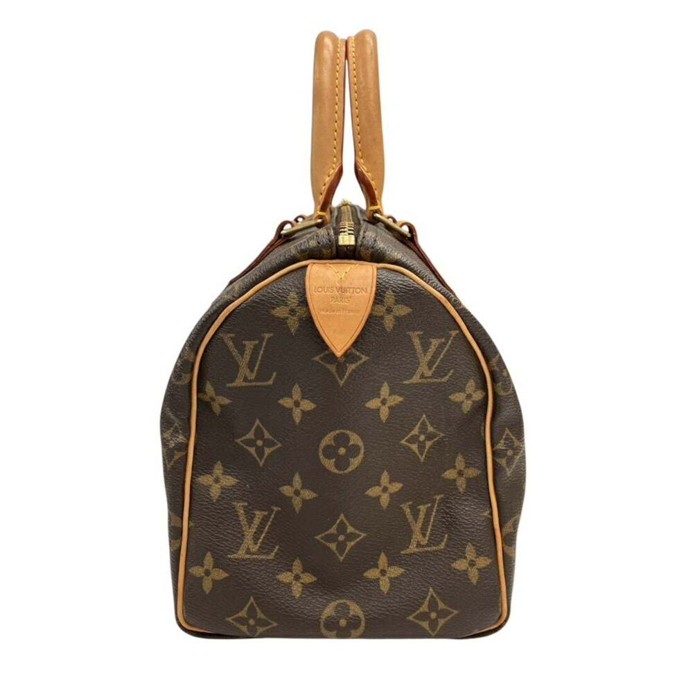 LOUIS VUITTON Authentic Brown Monogram Speedy 25 Boston Bag - Picture 4 of 12